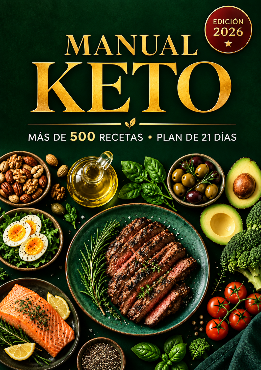 Más de 500 Recetas + Guía Completa para Empezar Keto